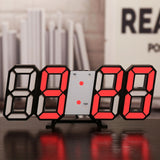 Yeknu 3D LED Digital Alarm Three-dimensional Wall Clock Hanging Watch Snooze Table Calendar Thermometer Electronic Clock Furnishings