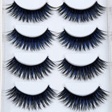 Yeknu False EyeLashes 1 Box 6 Pairs Thick Black False Eyelashes Makeup Tips Natural Smoky Makeup Long Fake Eye Lashes k70