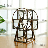 Yeknu 5 Inch Classical Retro 360 Degree Rotation Ferris Wheel Photo Frame Romantic Unassembled DIY Pictures Frame Home Windmill Decor
