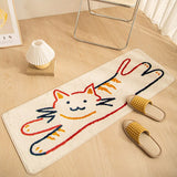 Yeknu Bubble Kiss Cartoon Cat Rugs For Bedroom Shaggy Soft Carpets For Living Room Machine Wash Anti Slip Floor Mat Home Decor Rug