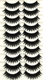 Yeknu 6 Pairs Thick False eyelashes High-quality Fiber Natural Lashes Black Terrier Eyelashes Fashion Makeup Eyelashes Make-up