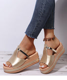Yeknu Women Sandals Women Heels Sandals Slip On Wedges Shoes For Women Slippers Summer Sandalias Mujer Platform Sandals Shoes