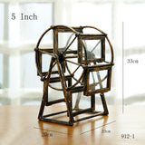 Yeknu 5 Inch Classical Retro 360 Degree Rotation Ferris Wheel Photo Frame Romantic Unassembled DIY Pictures Frame Home Windmill Decor