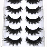 Yeknu False EyeLashes 1 Box 6 Pairs Thick Black False Eyelashes Makeup Tips Natural Smoky Makeup Long Fake Eye Lashes k70