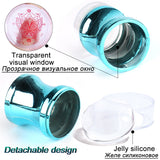 Yeknu Jelly Nail Stamper Scraper Set Clear Silicone Head With Cap Nail Template Stencil Kits French Manicure Nail Accessories NL1033