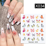 Yeknu Harunouta 1 Sheet Nail Water Decals Transfer Lavender Spring Flower Leaves Nail Art Stickers Nail Art Manicure DIY