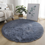 Yeknu Artificial plush Rug Plush Round Carpets For Living Room Bedroom Floor Mats Anti-slip Mats For Baby Crawling Soft Rugs Foot Pad