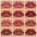 Yeknu Matte Lip Tint Velvet Lipstick Lip Gloss Pigment Waterproof Long-lasting 12 Colors Lip Stain For Women Cosmetics