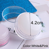 Yeknu French Manicure Nail Silicone Stamp White Pink Jelly Soft Head Gel Polishing Template Decor DIY Stencil Painting Tools NL1947