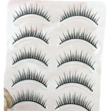 Yeknu 5 Pairs Japanese Supernatural False Eyelashes Soft Comfortable Cross False Eyelashes Big Eyes Makeup Thick Eyelashes
