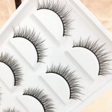 Yeknu New 5 Pairs Eyelashes 3D Multilayer Natural Fake Eyelashes Full Handmade Cross-tail Long Eyelashes Makeup Tools