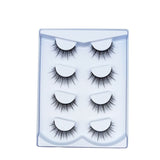 Yeknu 4 Pairs Makeup False Eyelashes Natural Big Eye Simulation Eyelash Extension Handmade 3D Fashion Eyelashes