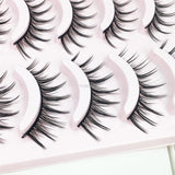 Yeknu New 5 Pairs Natural Fairy Hair False Eyelashes Cross Thick Simulation Big Eye Lashes  Eyelashes Bare Makeup Eyelash Tools