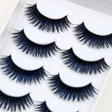 Yeknu 6 Pairs Thick False eyelashes High-quality Fiber Natural Lashes Black Terrier Eyelashes Fashion Makeup Eyelashes Make-up