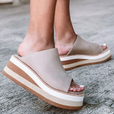 Yeknu Women Sandals Luxury Summer Sandals With Platform Shoes For Women Wedges Heels Sandalias Mujer Peep Toe Slippers Summer Footwear