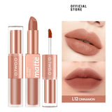 Yeknu Lipstick 12 Colors Lip Gloss 2 in 1 Lip Tint Waterproof Long -lasting Moisture Red Lip Matte Lipstick Make-up for Women