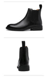 Yeknu Luxur Brand Genuine Leather Chelsea Boots Men Winter Shoes Fashion Elegant Male Business Dress High Top Shoes for Men Ankle Boot