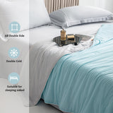Yeknu Cooling Blankets Smooth Air Condition Comforter Lightweight Summer Quilt with Double Side Cold & Cooling Fabric