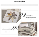 Yeknu Single Double Bed Cotton Embroidered Patchwork 3 Piece Quilted Quilt Light Quilt Pillow Cover lençol de cama casal أسرّة