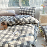 Yeknu 1pc 100%Cotton Duvet Cover Plaid Comforter Covers funda nordica cama 150 Single/Queen/King Quilt Cover(no pillowcase)