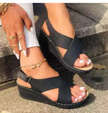 Yeknu Women Sandals Peep Toe Heels Sandals Summer Shoes For Women Comfy Wedges Shoes Platform Sandalias Mujer Luxury Summer Footwear