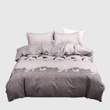 Yeknu 3pcs Nordic Exquisite Embroidery Bedding Set Bedroom Double Comfort Soft High Quality Quilt Cover and Pillowcase