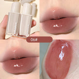 Yeknu Iced Tea Mirror Lip Glaze Watery Lip Gloss Waterproof Lasting Transparent Jelly Liquid Lipstick Womon Beauty Makeup Lip Cosmetic