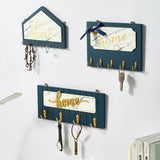 Yeknu Minimalist Wood Key Holder Wall Coat Hook Vintage Hallway Home Space Saving Bedroom Door Back Decorative Room Rack Hangers
