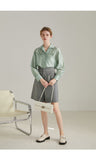 Yeknu Spring New Solid Office Lady Casual Women Pants Grey Straight Loose Knee Length Women Pants