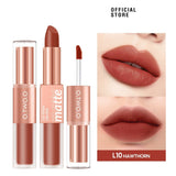 Yeknu Lipstick 12 Colors Lip Gloss 2 in 1 Lip Tint Waterproof Long -lasting Moisture Red Lip Matte Lipstick Make-up for Women