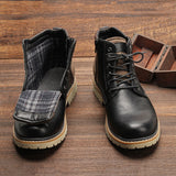 Yeknu Men Boots Autumn Winter Brand Comfortable Fashion Boots Leather #DX5262