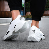 Yeknu Men Casual Shoes Summer Rubber Bottom Vulcanized Tennis Sneakers Mesh White Large Size Basketball Running Shoes Zapatillas