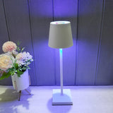 Yeknu Aluminum Alloy Night Light LED Desktop Decorative Light Rechargeable Hotel Restaurant Table Lamp Wireless Touch Bedside Lamp