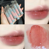Yeknu Pink Clear Mirror Water Lip Gloss Lip Glaze Transparent  Waterproof Glossy Liquid Lipstick Red Lip Tint Makeup Korean