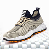 Yeknu Men's Mesh Casual Shoes Fly Weave Sports Shoes Thick Sole Breathable Lightweight Running Shoes Fashion Sneakers Student For Men