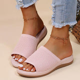 Yeknu Women Sandals New Summer Sandals Shoes Women Heels Sandals Breathable Mesh Slipper Wedges Chaussure Femme Summer Flip Flops