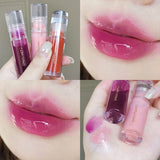 Yeknu Transparent Crystal Jelly Lipgloss Shiny Clear Mirror Moisturizing Lip Balm Glitter Liquid Lipstick Lip Oil Fruit Taste Lip Tint