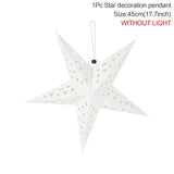 Yeknu 30-60cm Hollow Out Star Party Light Window Grille Paper Lantern Stars Lampshade Garden Hanging Decoration For Home Holiday Party