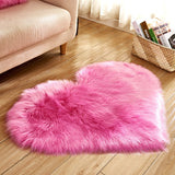 Yeknu new home textile Plush living room heart-shaped carpet bedroom bedside mat cute girl style