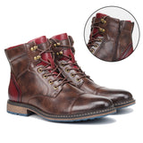 Yeknu Boots Men Classic Brand Autumn Winter Comfortable Top Quality Leather Ankle Boots #Al626