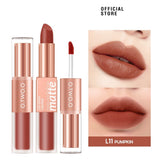 Yeknu Lipstick 12 Colors Lip Gloss 2 in 1 Lip Tint Waterproof Long -lasting Moisture Red Lip Matte Lipstick Make-up for Women