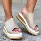 Yeknu Women Sandals Luxury Summer Sandals With Platform Shoes For Women Wedges Heels Sandalias Mujer Peep Toe Slippers Summer Footwear