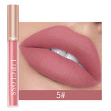 Yeknu Girl's Velvet Matte Lipstick Blush Waterproof Long Lasting Flat Card Lipgloss Non-Stick Cup Makeup Lip Tint Pen Cosmetic