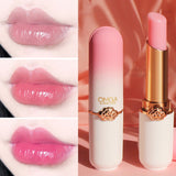 Yeknu Peach Color Lip Balm Waterproof Lipstick Pink Lip Gloss Temperature Color Changing Lip Care Lip Base Makeup Beauty Moisturizing