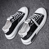 Yeknu New Arrival Canvas Shoes Summer Breathable Comfortable Men Sneakers Casual Walking Flats Lace-up Fashion Man Vulcanized Shoes