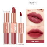 Yeknu Lipstick 12 Colors Lip Gloss 2 in 1 Lip Tint Waterproof Long -lasting Moisture Red Lip Matte Lipstick Make-up for Women