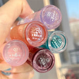 Yeknu Transparent Crystal Jelly Lipgloss Shiny Clear Mirror Moisturizing Lip Balm Glitter Liquid Lipstick Lip Oil Fruit Taste Lip Tint