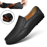 Yeknu Leather Men Shoe Casual Luxury Brand Summer Mens Loafers Genuine Leather Moccasins Hollow Out Breathable Slip on Shoes For Men