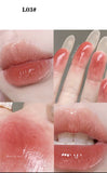 Yeknu Pink Clear Mirror Water Lip Gloss Lip Glaze Transparent  Waterproof Glossy Liquid Lipstick Red Lip Tint Makeup Korean