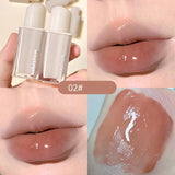 Yeknu Iced Tea Mirror Lip Glaze Watery Lip Gloss Waterproof Lasting Transparent Jelly Liquid Lipstick Womon Beauty Makeup Lip Cosmetic
